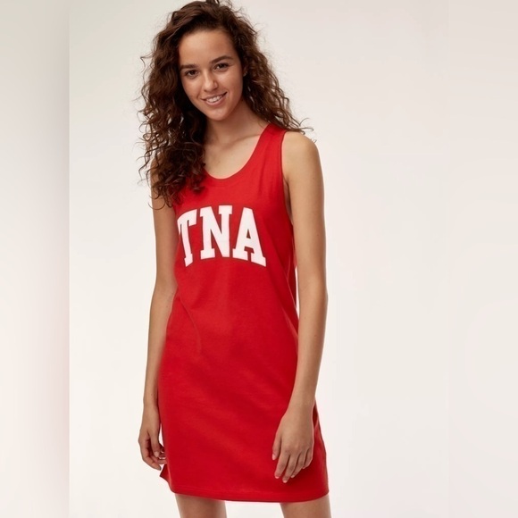 TNA Pandora Sleevless T-Shirt Dress in White Sz M - Picture 6 of 6